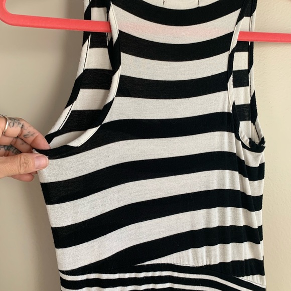 MAXI DRESS BLACK WHITE PANEL S - Picture 5 of 7